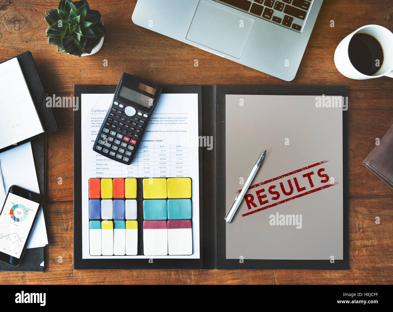 Results Evaluate Progress Outcome Productivity Concept Stock Photo