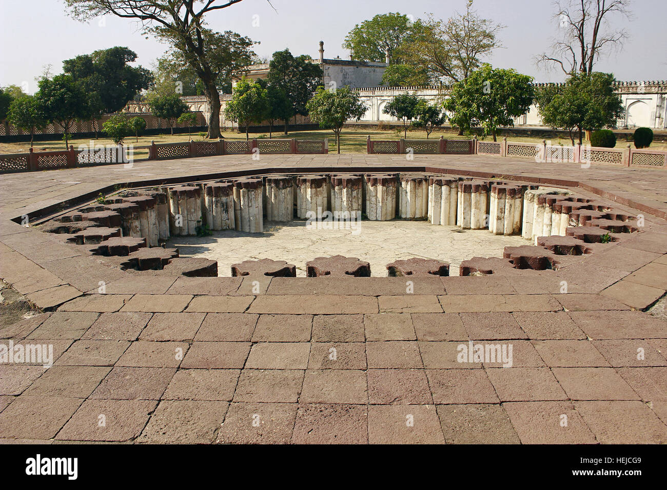 Dry fountain, Bibi-Ka-Maqbara, Aurangabad, Maharashtra, India Stock Photo