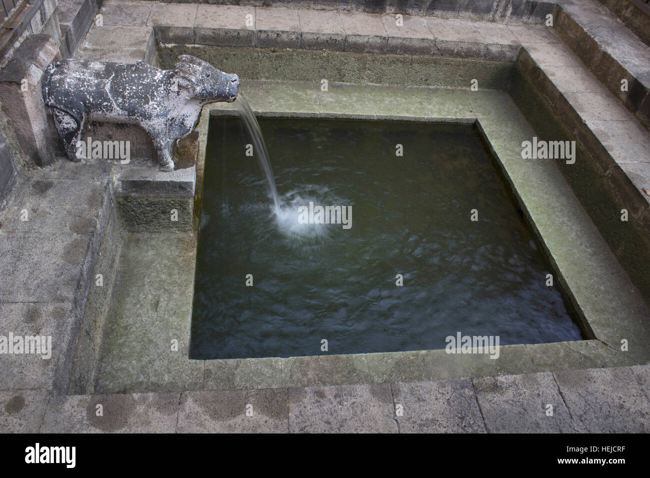 Baneshwar Temple, water pond, Nasarapur village, Pune Stock Photo