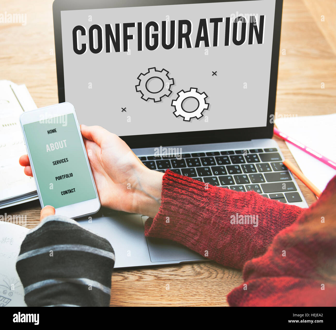 Gear upload system icon hi-res stock photography and images - Alamy