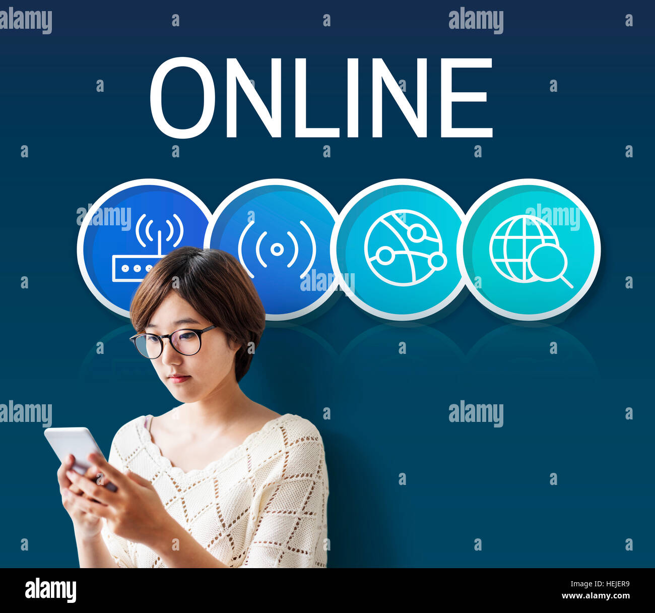 Internet Network Buttons Icon Concept Stock Photo - Alamy