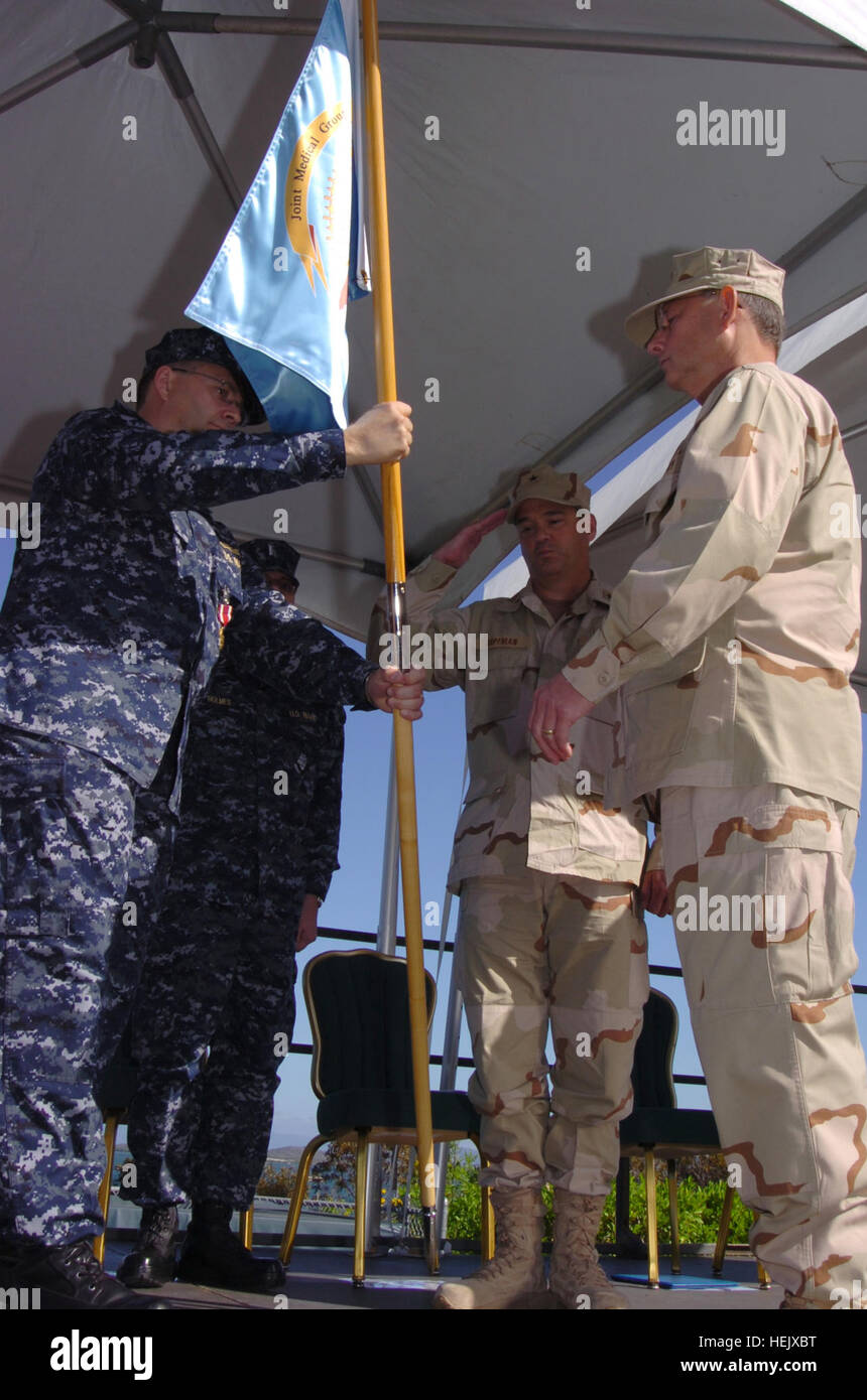 Joint Task Force Guantanamo conducts a change of command ceremony for ...