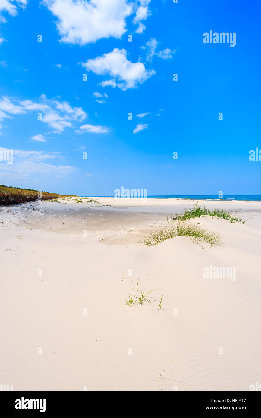 View of white sand Debki beach, Baltic Sea, Poland Stock Photo