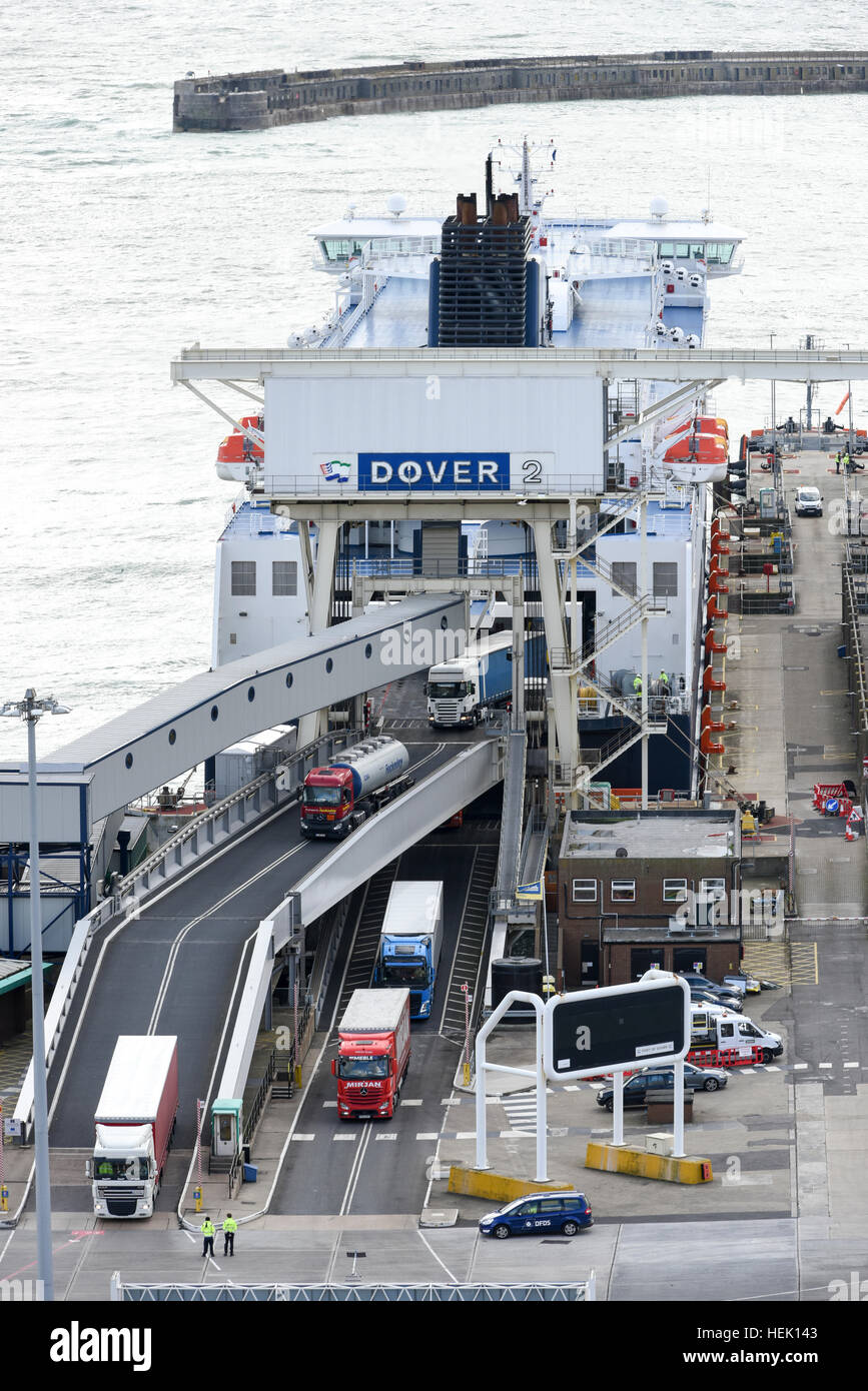 Ferry unloading the Port of Dover in Kent, United Kingdom Stock Photo -  Alamy