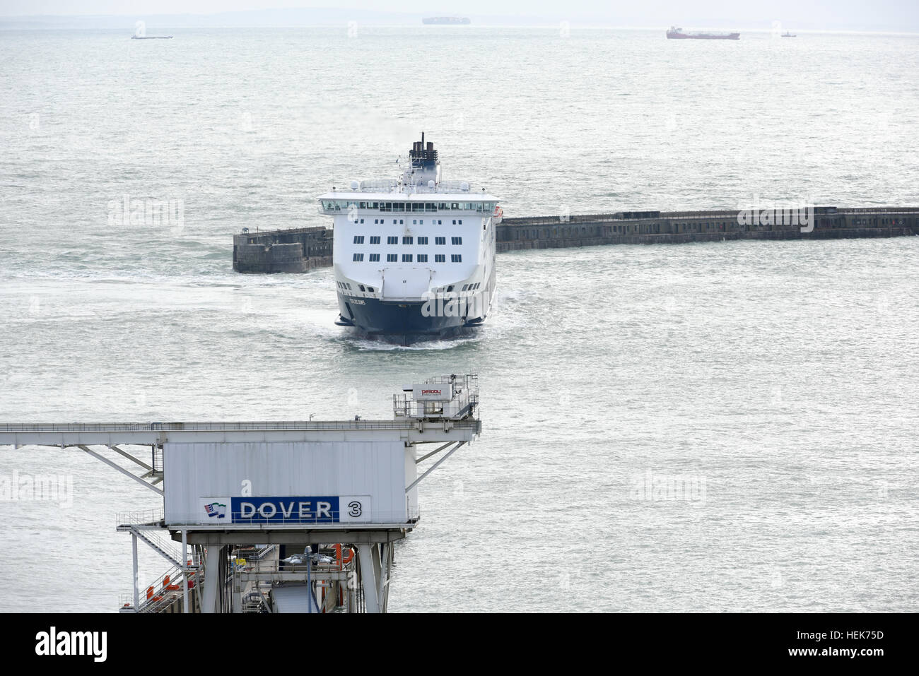 Ferry in the Port of Dover in Kent, United Kingdom Stock Photo Alamy