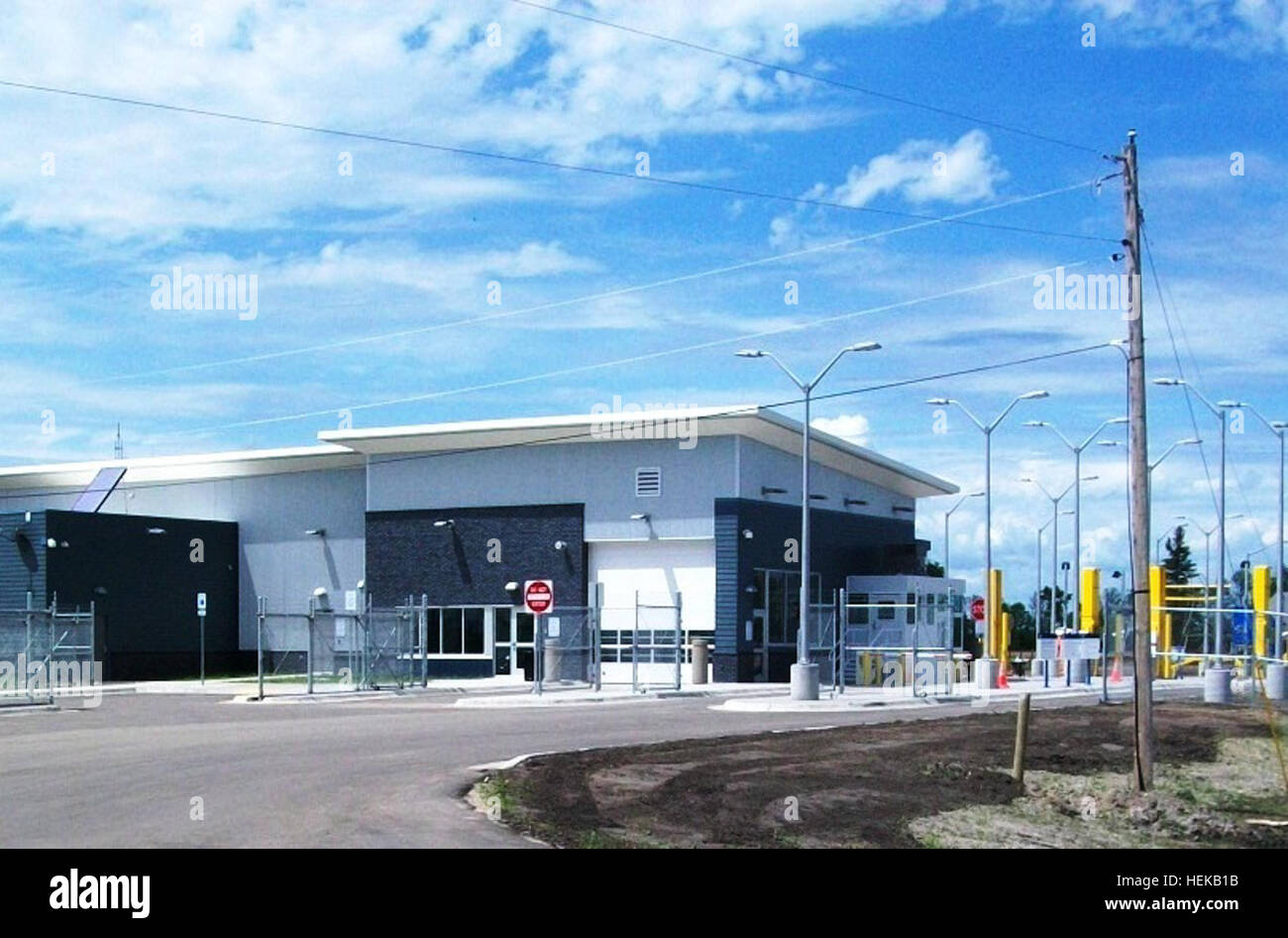 Westhope ND border station Stock Photo Alamy