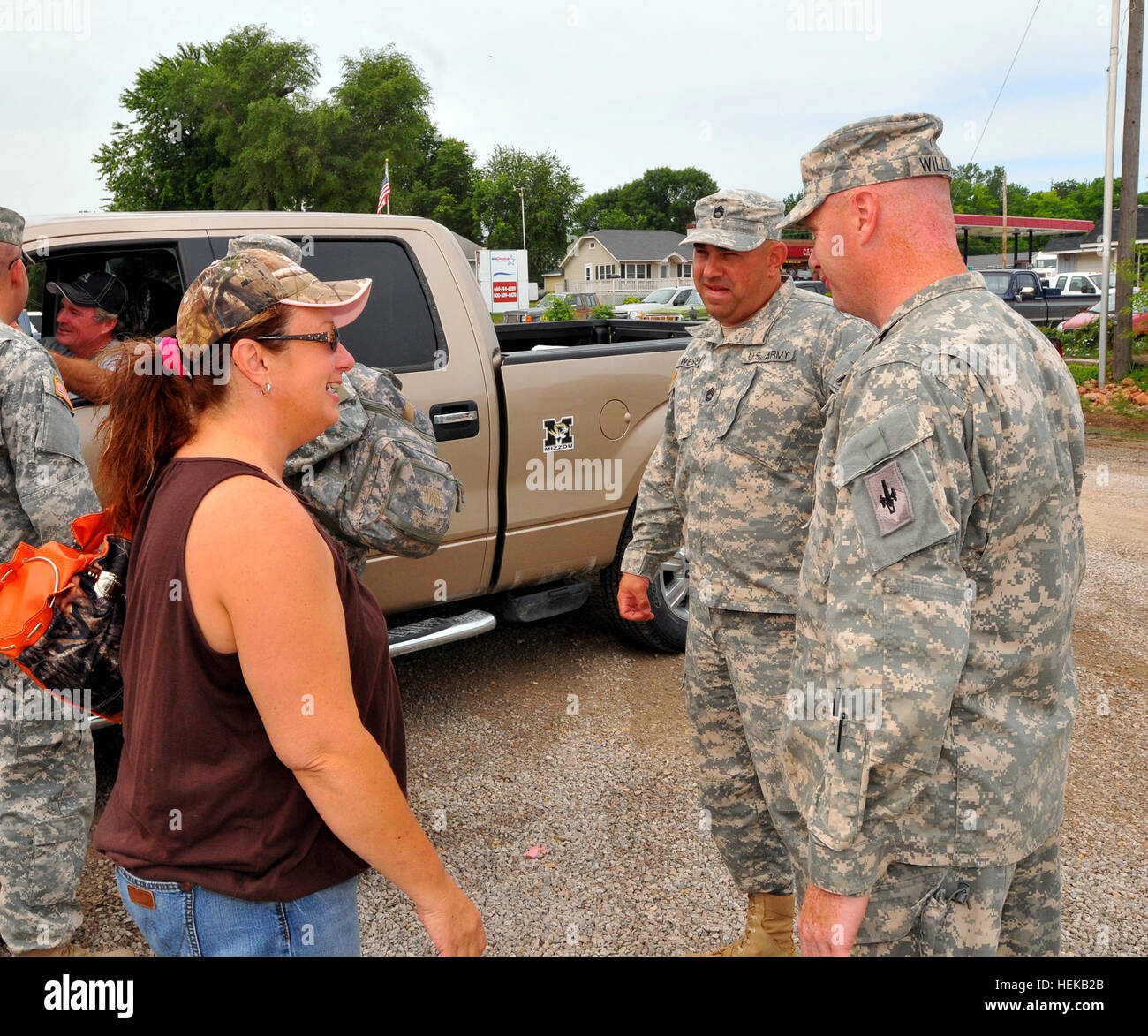 Eight Missouri Army National Guard Soldiers from the 1/129th Field