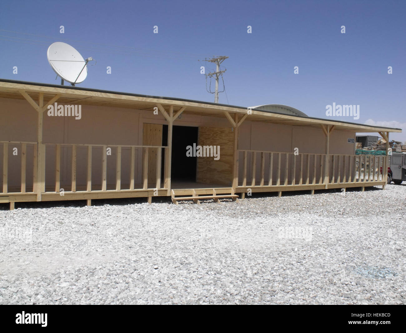 A new recreation facility in Camp Avenger on Bagram Air Field originated from an abandoned B-hut that was refurbished and moved to its current location. After months of construction, the facility opened in July, offering 30 Internet computers, 14 phones, a movie room and dominoes/card tables.  The Rats Nest is open to all Department of Defense ID card holders.  (Photo by: U.S. Army Sgt. Maj. Maria Perez, Task Force Falcon) Camp Avenger recreation facility showcases soldiers%%%%%%%%E2%%%%%%%%80%%%%%%%%99 creativity and craftsmanship 428553 Stock Photo