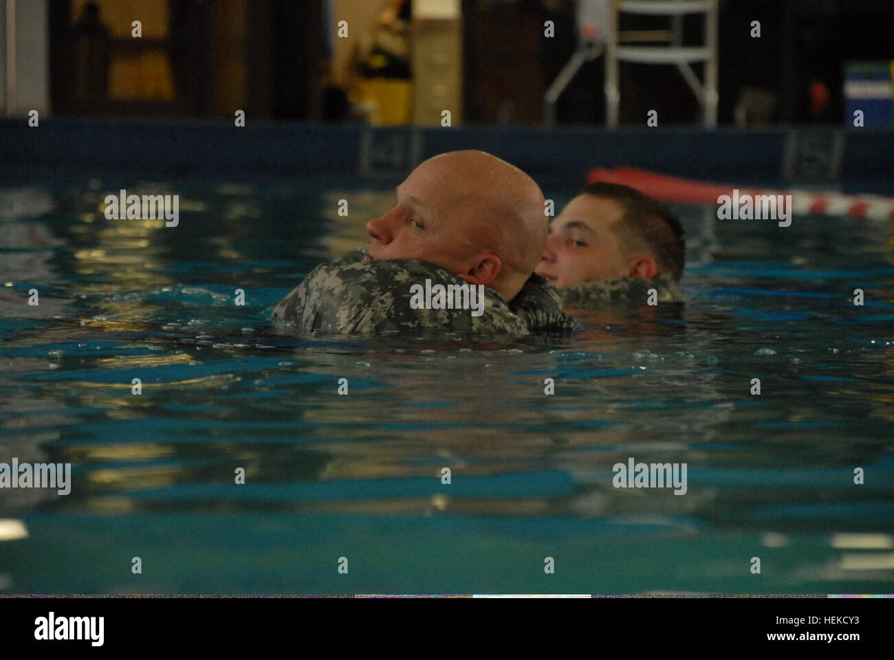 Sgt. 1st Class Frank Minnie and Spc. Nathan Booth, both from 4th Public