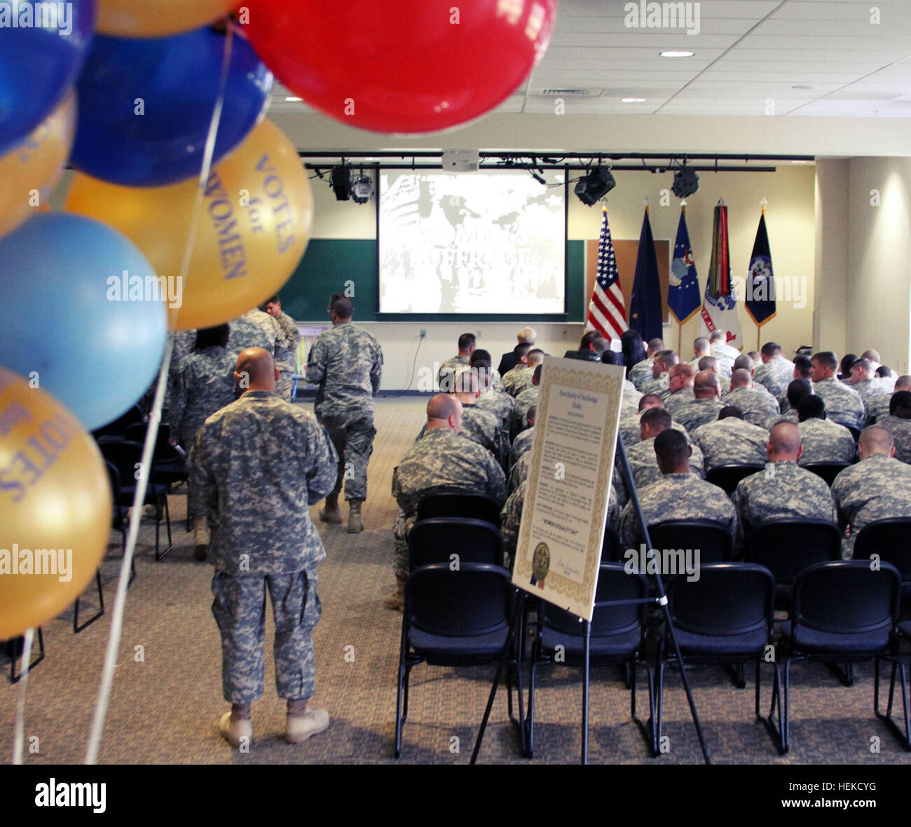 Soldiers and airmen gather at the Joint Base Elmendorf-Richardson ...