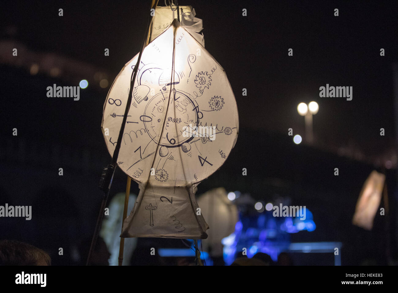 Brighton Burning of the clocks 2016 Stock Photo Alamy