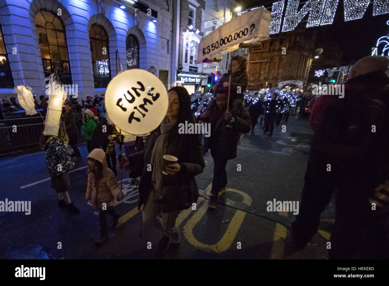 Brighton Burning of the clocks 2016 Stock Photo Alamy