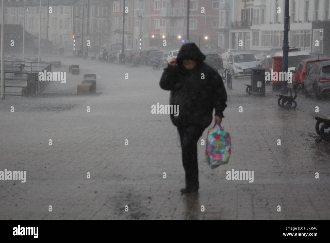 Aberystwyth, Wales, UK. 23rd December 2016. Weather. A huge storm hits