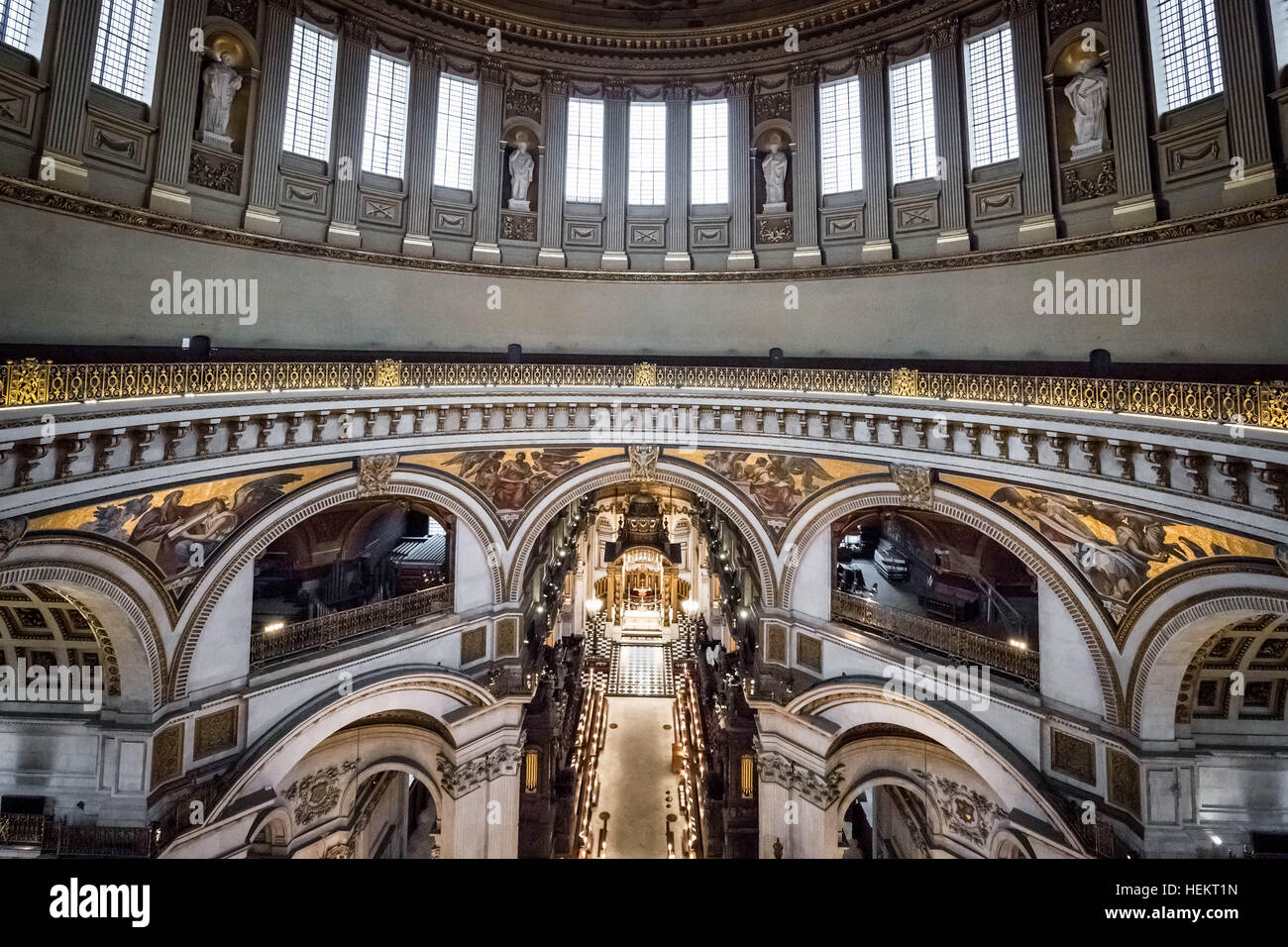View from the Whispering Gallery in St. Paul's Cathedral, London, UK