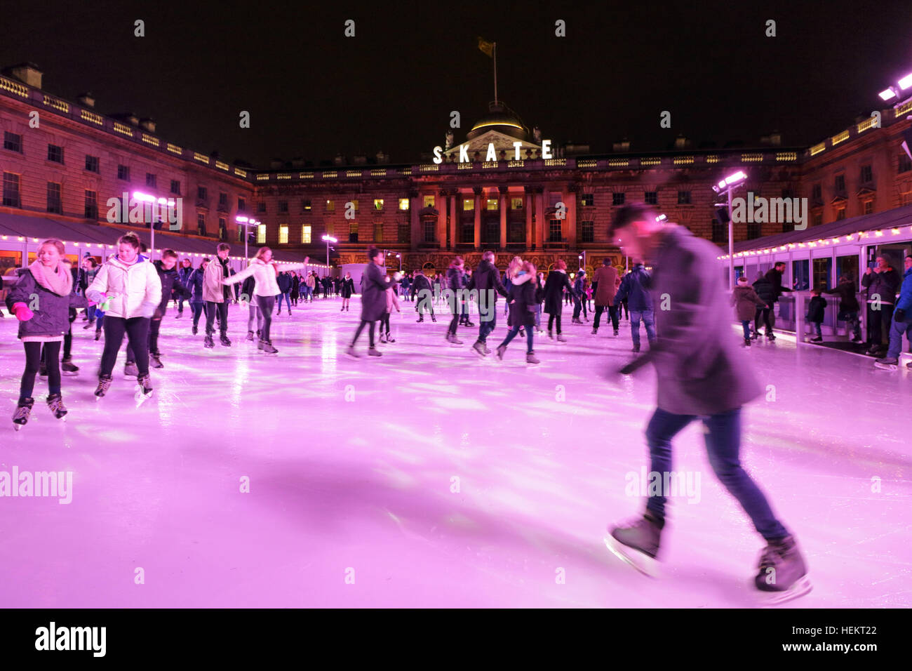 Ice rink in somerset house hi-res stock photography and images - Alamy
