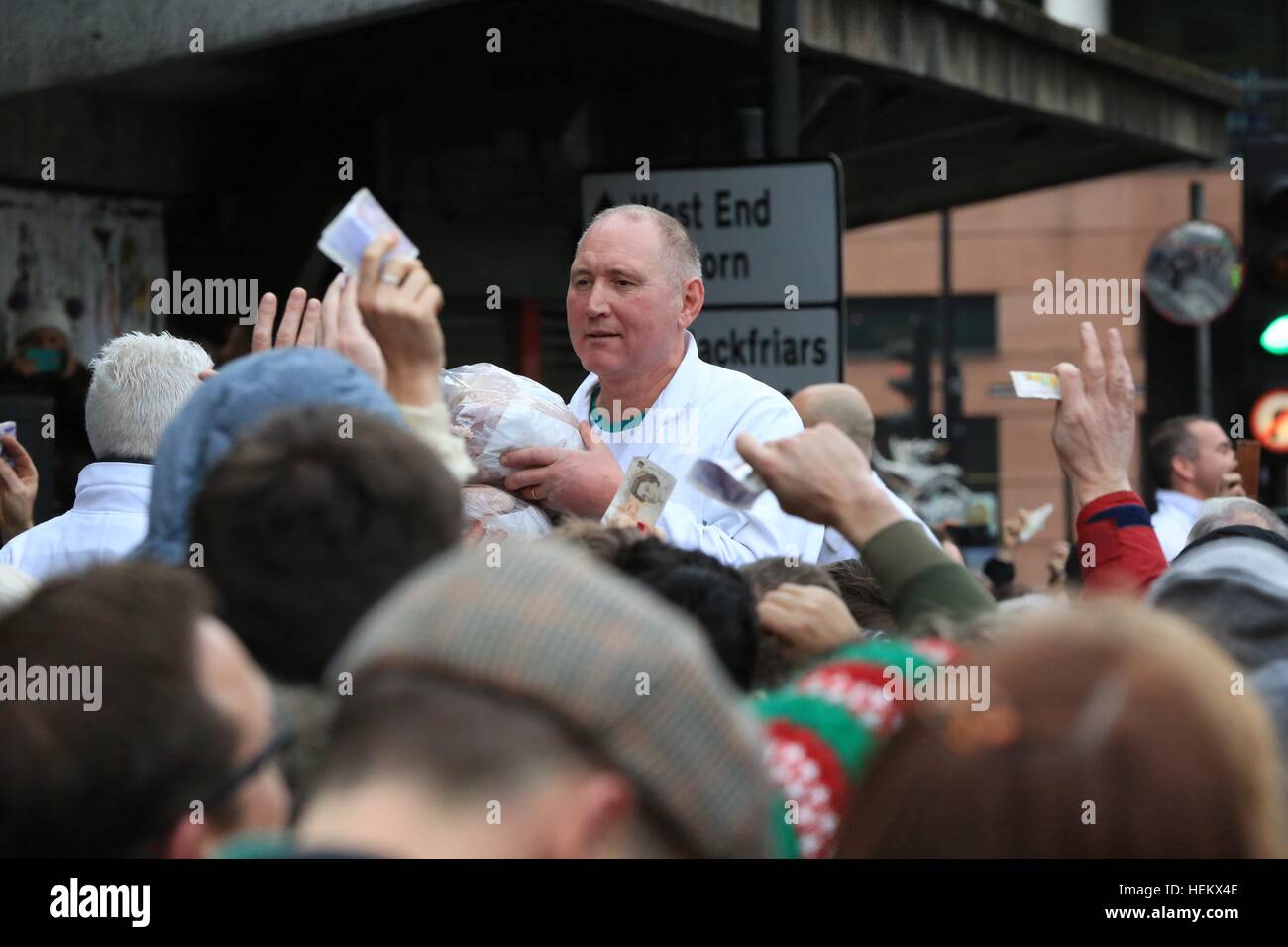 The traditional meat auction took place at 10.30am on Saturday 24th