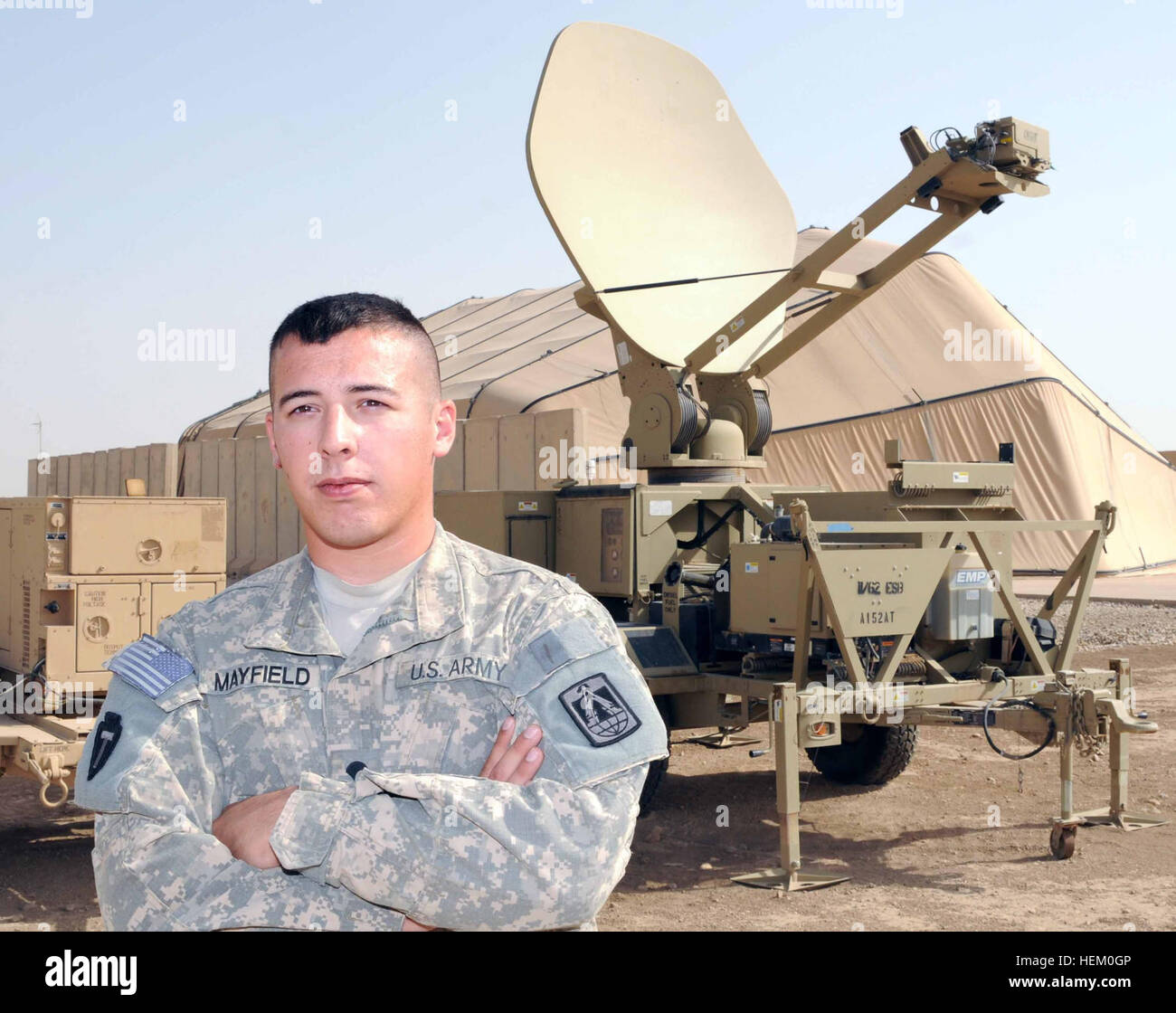 Spc. David Mayfield, satellite communications operator and maintainer, 62nd Expeditionary Signal