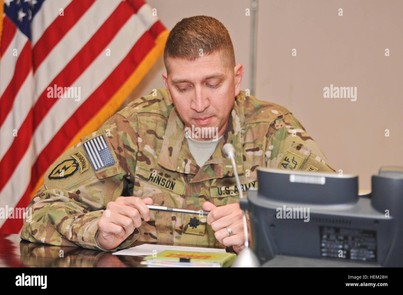 Lt. Col Brad Hinson, commander of the 725th Brigade Support Battalion