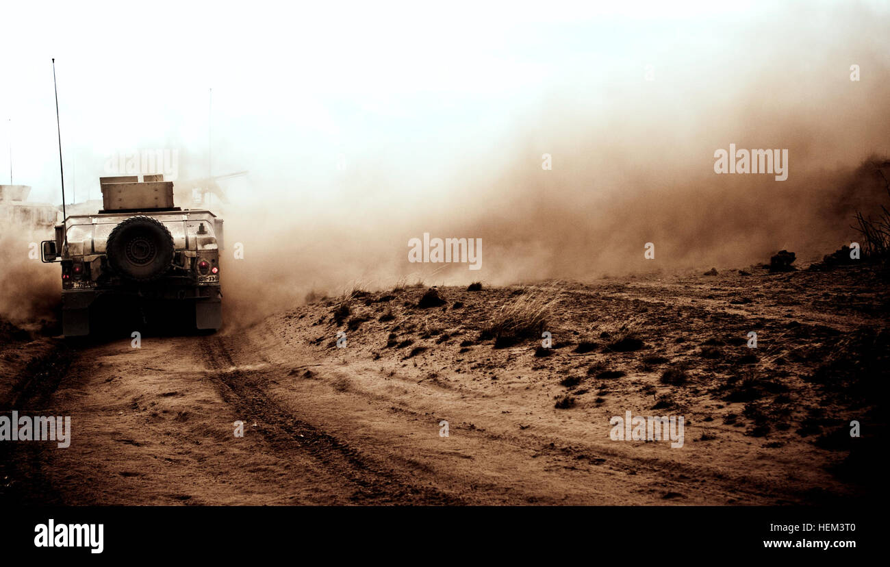 Military police units conduct a Humvee maneuver and IED response ...