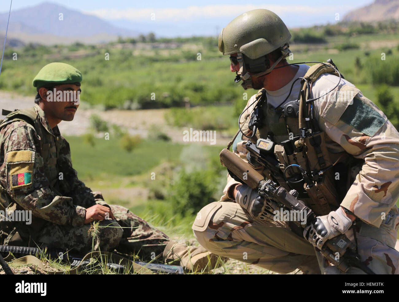 A U.S Army Special Forces adviser from Combined Special Operations Task ...