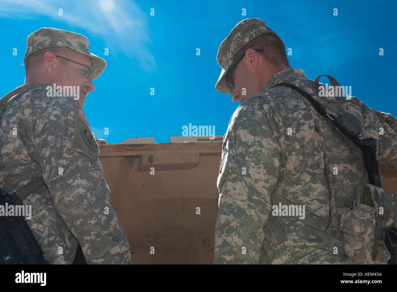 Staff Sgt. Aaron Allen and Staff Sgt. Corey Ebach, of the 818th ...