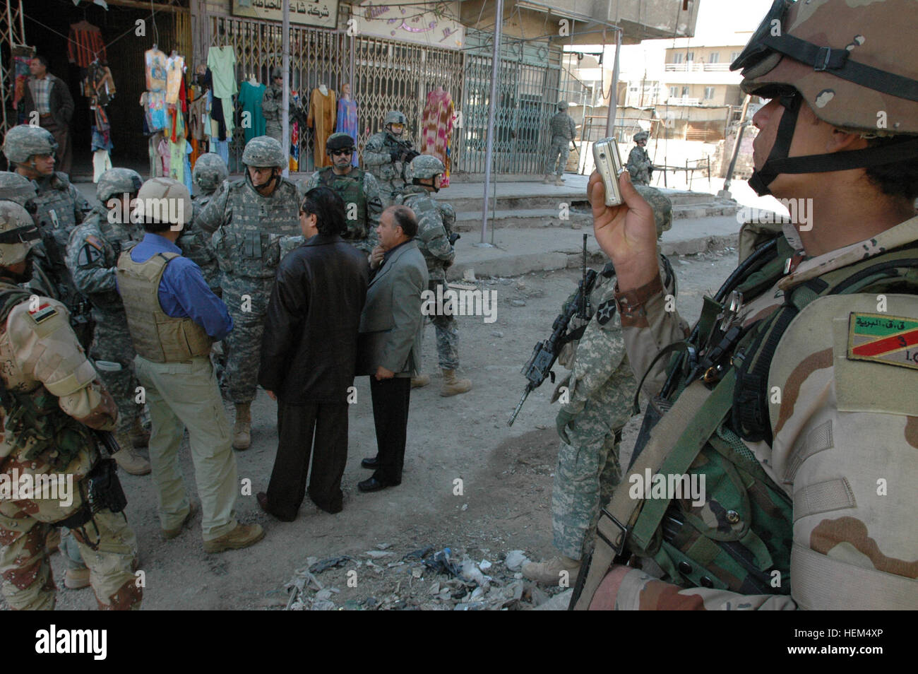 Rasheed Rahry An Iraqi soldier photographs Lt. Gen. Ray Odierno meeting with members ...