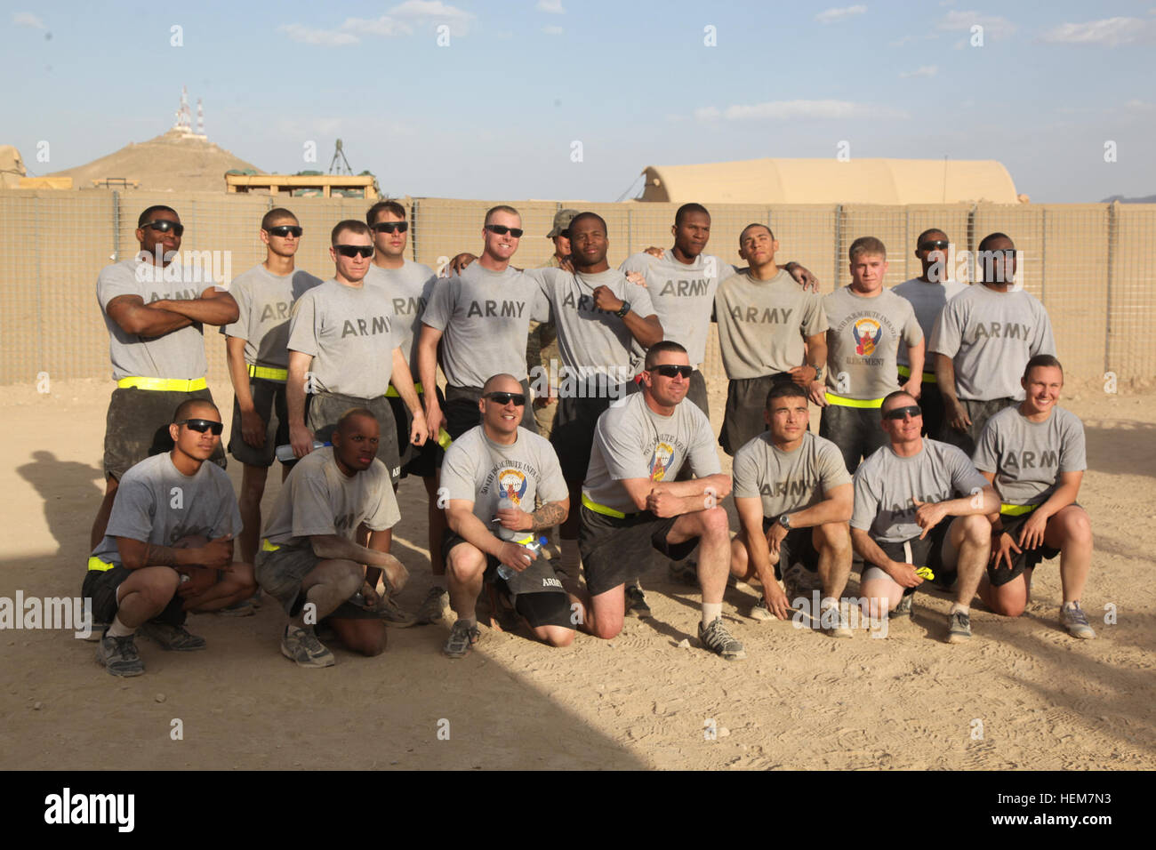Soldiers of the 82nd Airborne Division, Task Force Devil, posed for a ...
