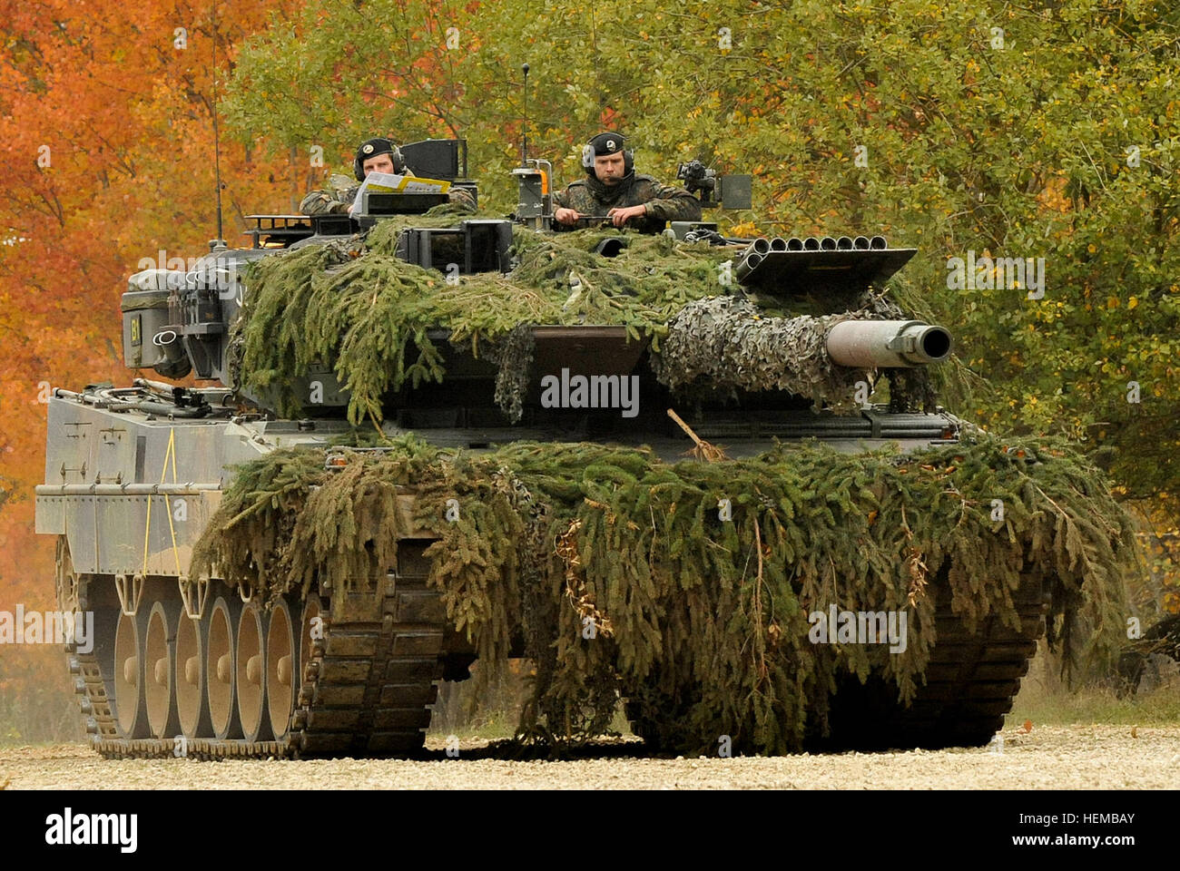 A German Army Leopard II tank, assigned to 104th Panzer Battalion