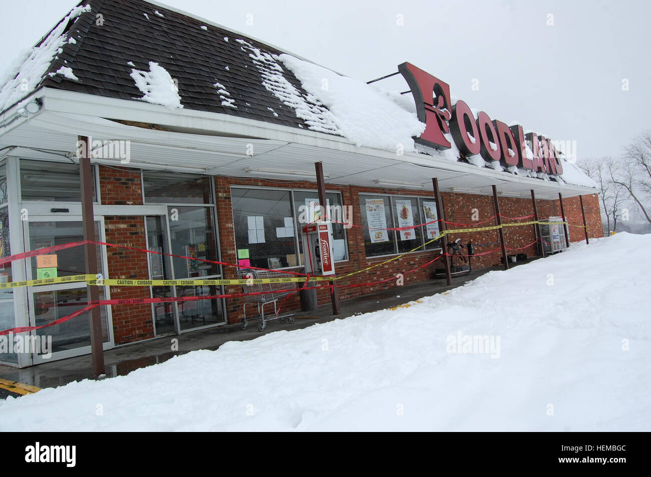 Members of the West Virginia Army National Guard assess the FoodLand in