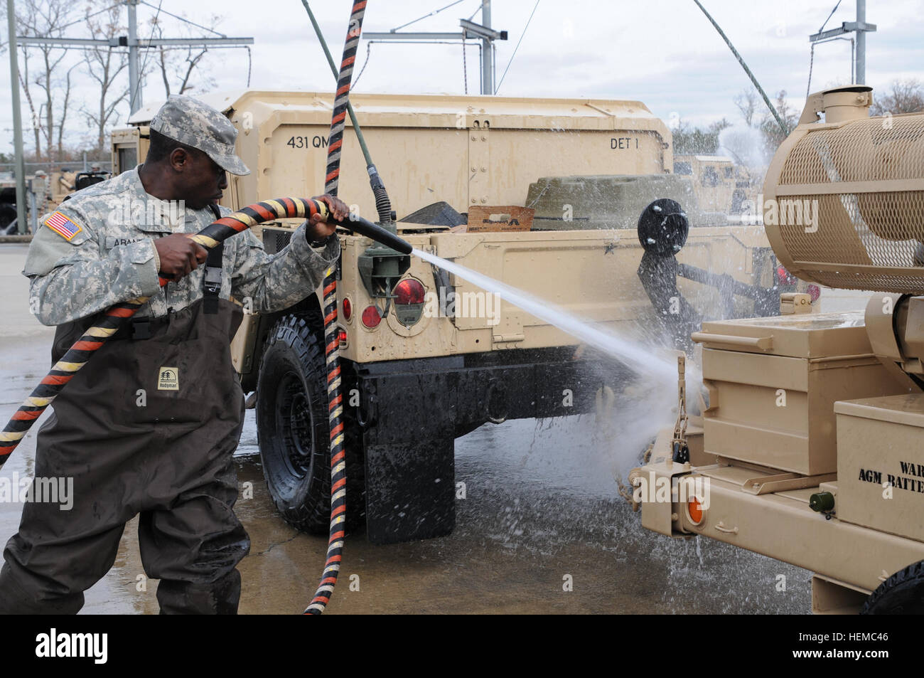 Spc. Solomon Abanda, water treatment specialist, 431st Quartermaster ...