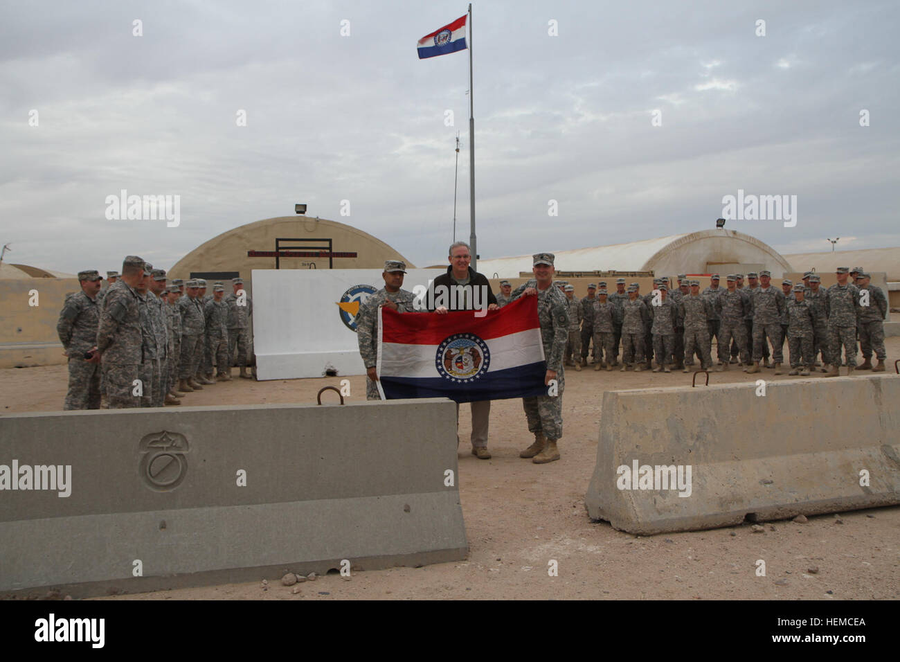 The 935th Aviation Support Battalion poses for a unit photo during a ...