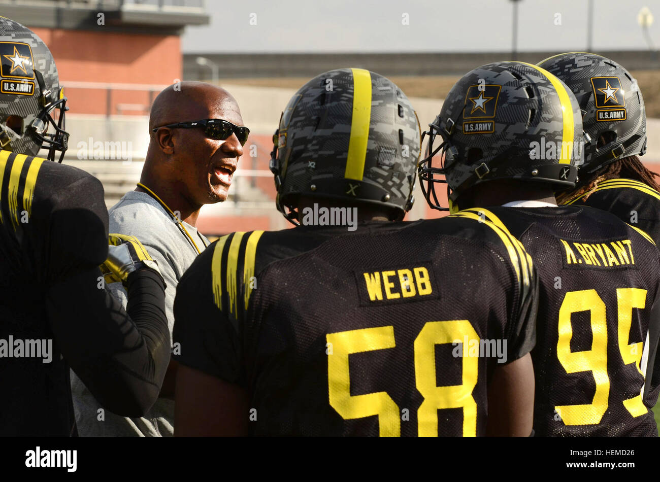 Defensive Coach Dwayne Thomas motivates his players at Heroes Stadium, San  Antonio, Jan. 1, 2013. Thomas is preparing his players for the U.S. Army  All-American Bowl scheduled for Jan. 5. (U.S. Army