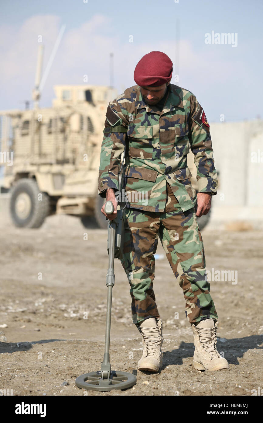 An afghan national army commando engineer with 2nd company 1st special