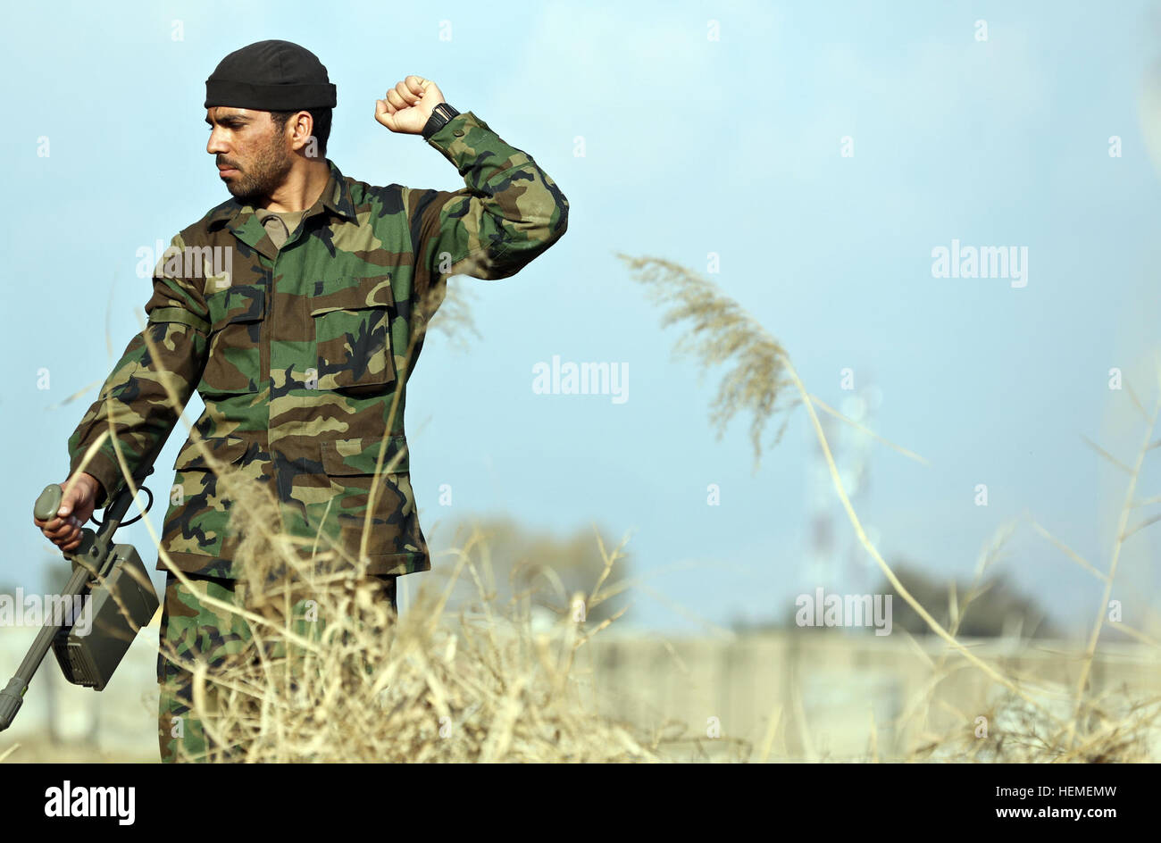 An afghan national army commando engineer with 2nd company 1st special