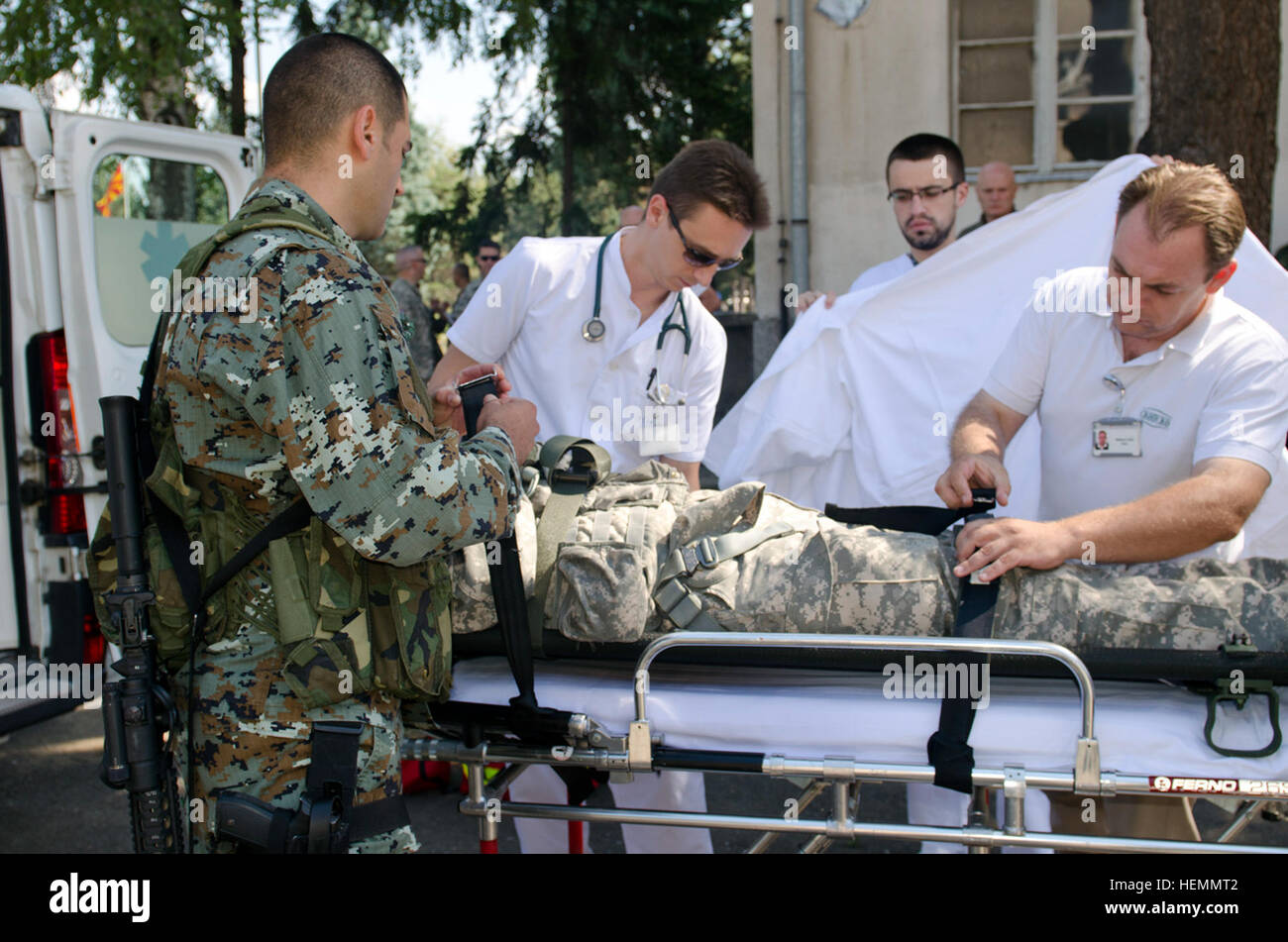 Army of the Republic of Macedonia soldiers and emergency medical