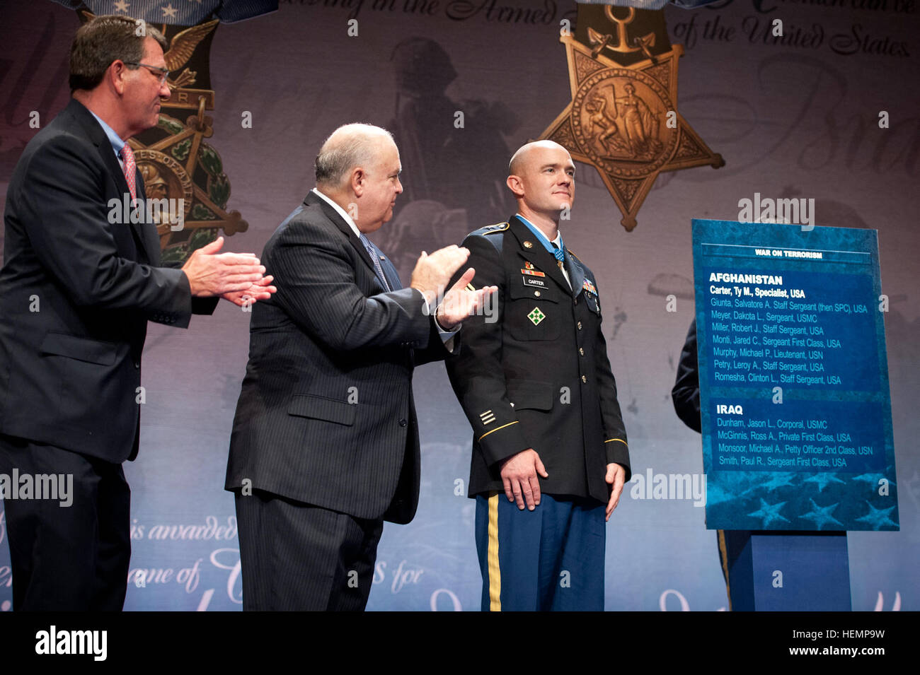 U.S. Army Staff Sergeant is recognized during a Hall of Heroes ...