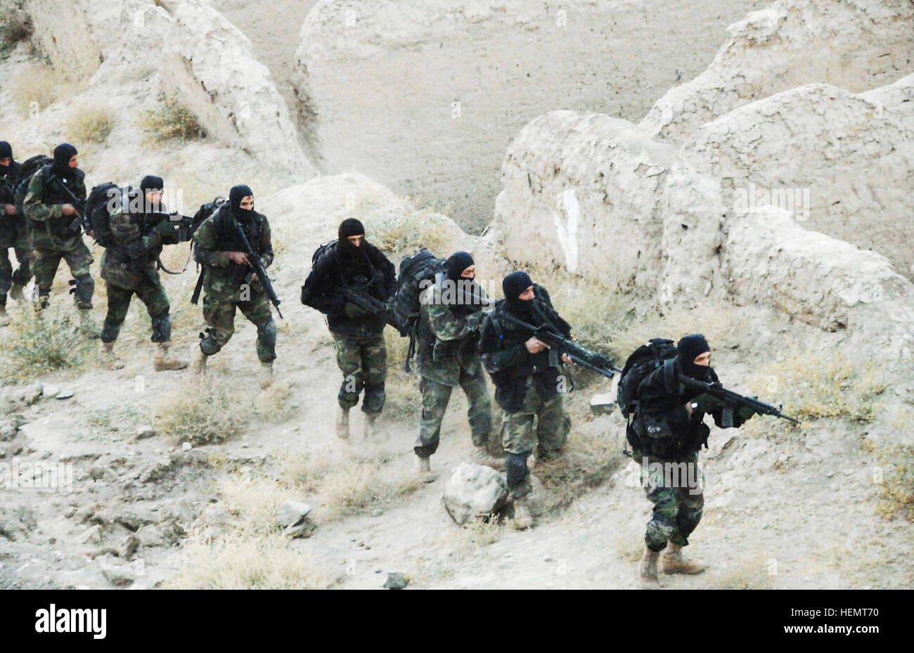 Tactical Advanced Commandos Commandos from 3rd Company, 1st Commando Kandak, Afghanistan conduct a ...