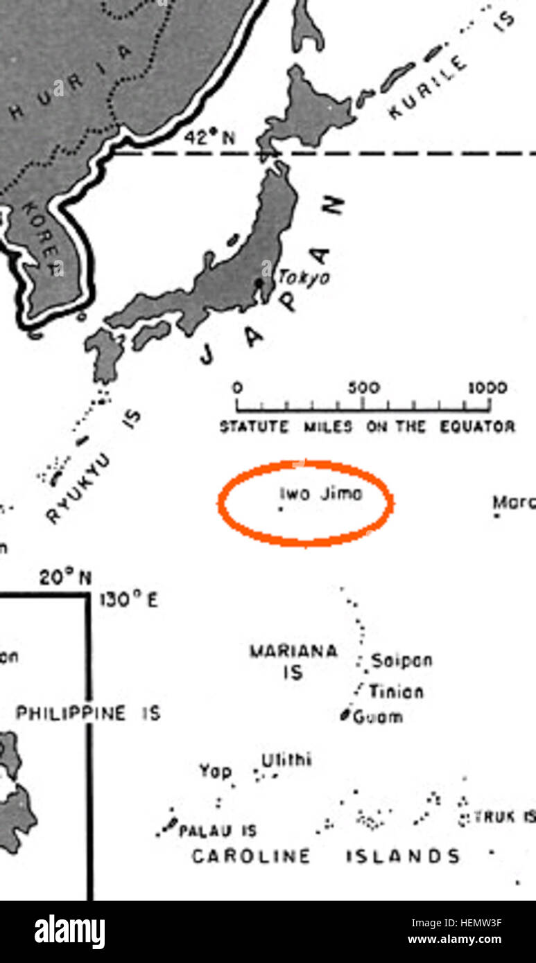 iwo jima battle map