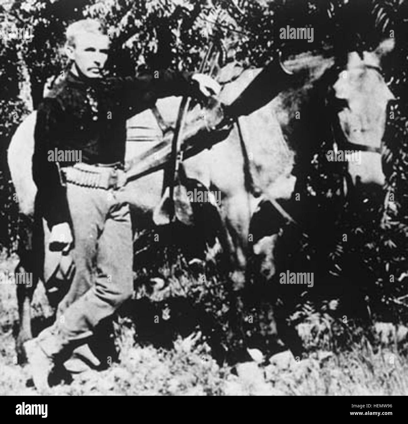 Leonard Wood with horse Stock Photo Alamy