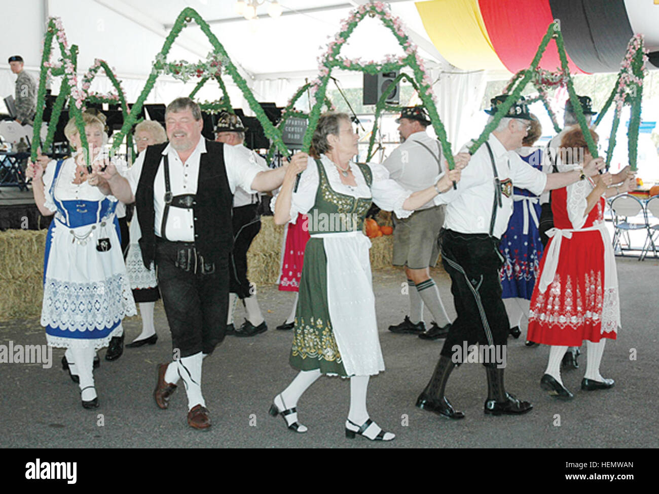 The Gootman Band Dancers perform a traditional German dance during the ...