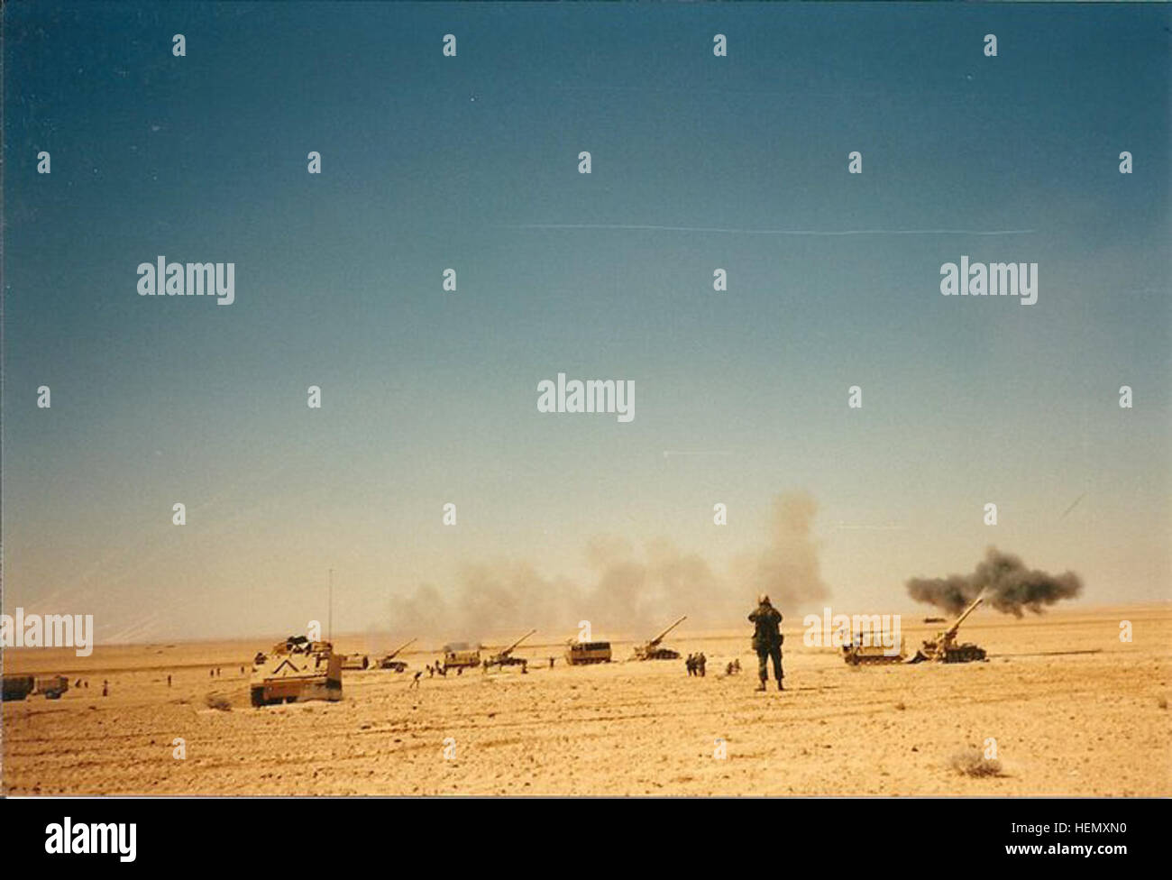 2nd Battalion, 142nd Field Artillery fire mission, Operation Desert