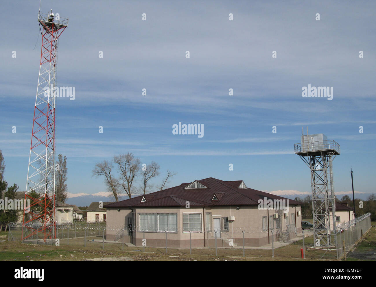 Anaklia radar station Stock Photo