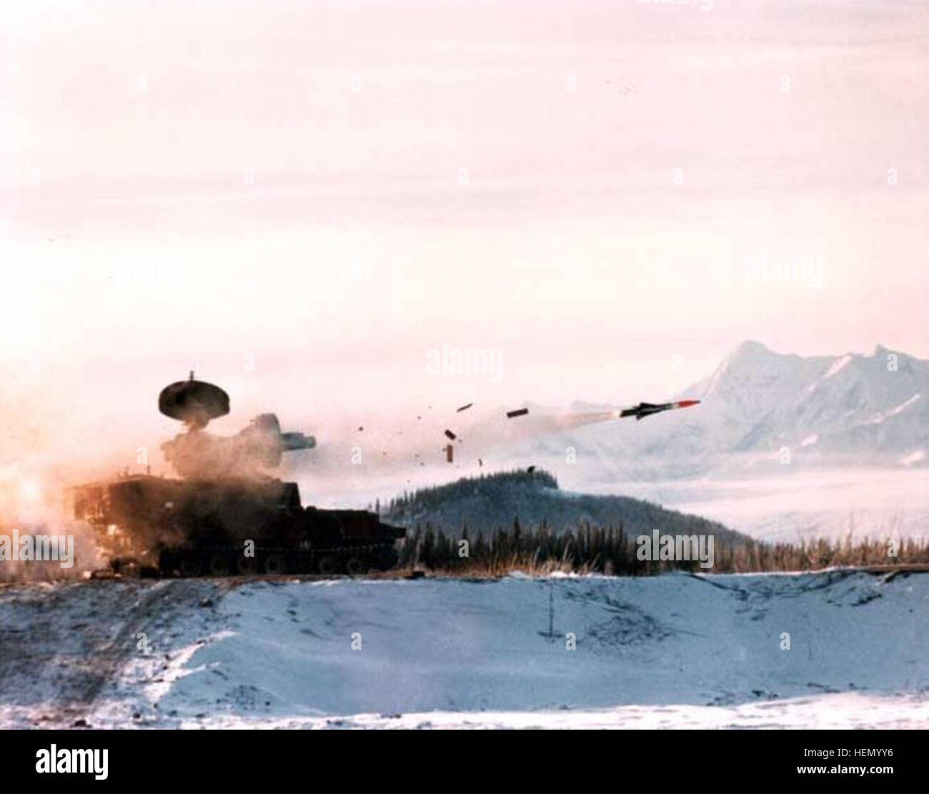 Launched Roland missile Stock Photo - Alamy
