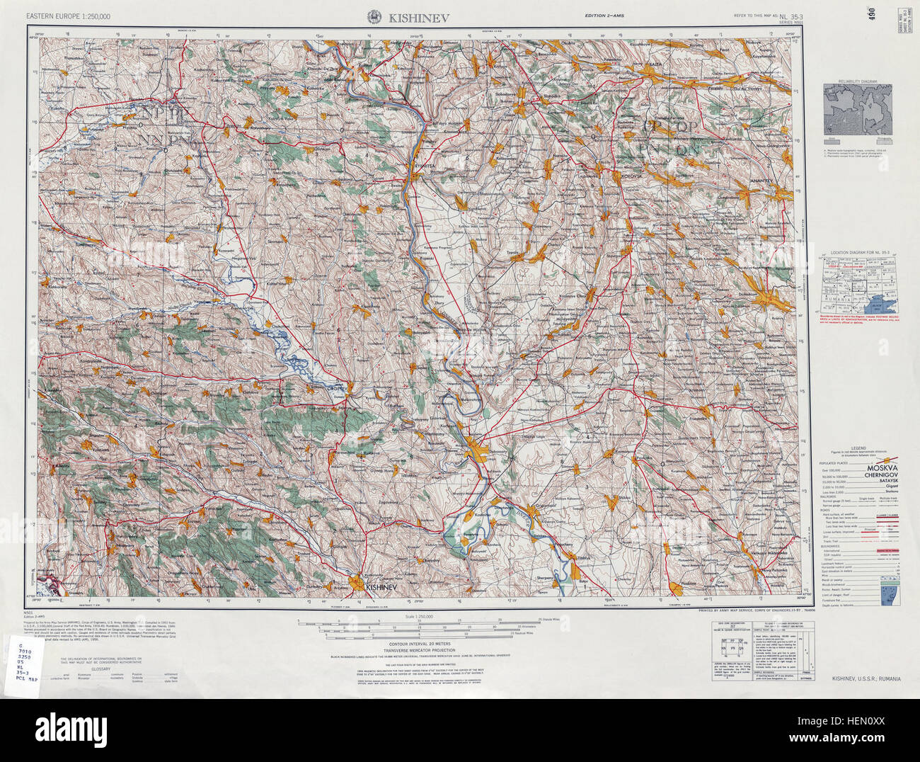 A Detailed Map Of The Kishinev Region In The Former USSR Designated NL A Detailed Map Of The Kishinev Region In The Former Ussr Designated HEN0XX 
