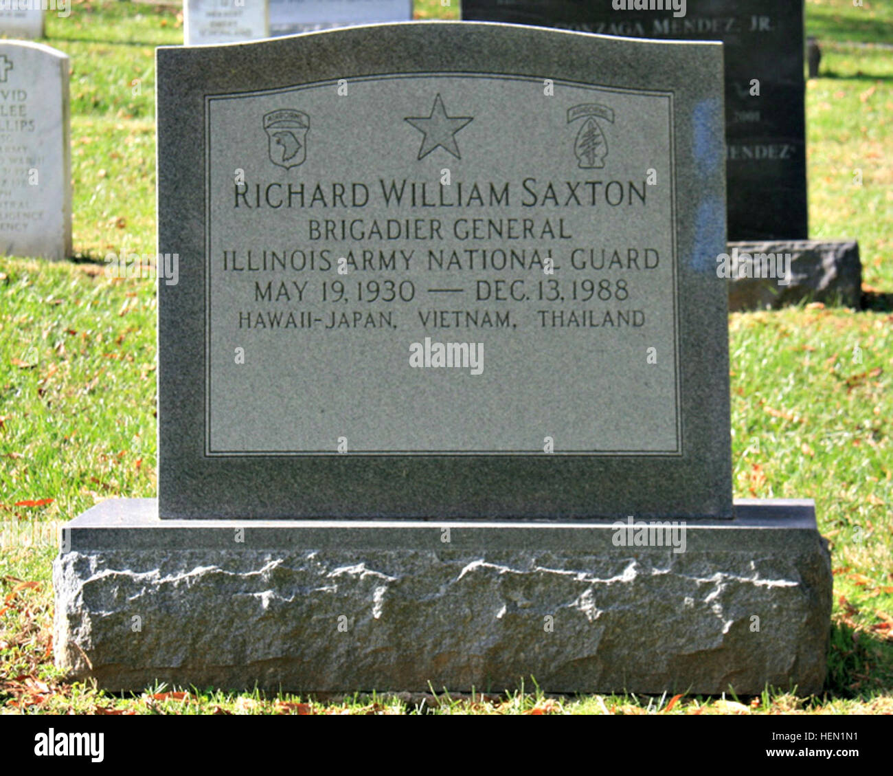 Brigadier General Richard Saxton Gravesite Stock Photo - Alamy