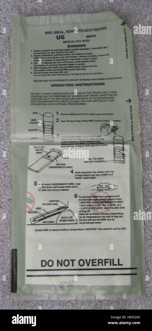 Flameless ration heater hi-res stock photography and images - Alamy