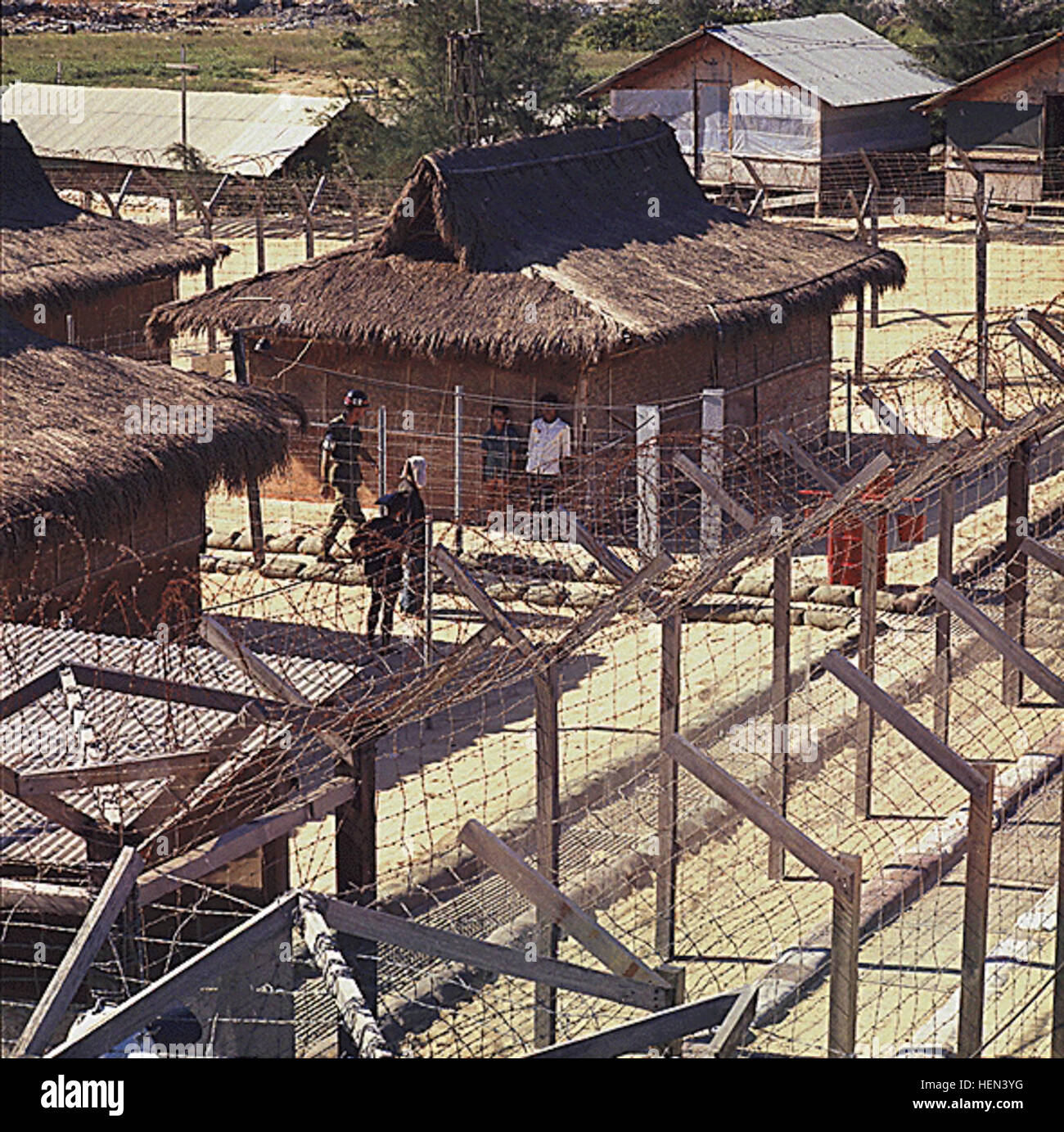 US POW camp at Chu Lai 1968 Stock Photo Alamy
