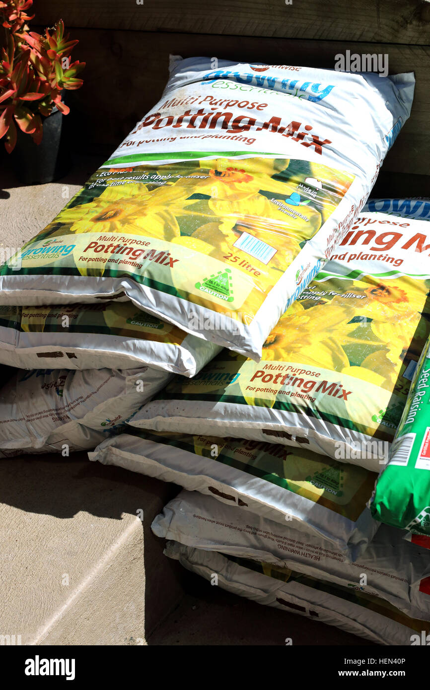Australian Potting mix piling up in bags Stock Photo Alamy