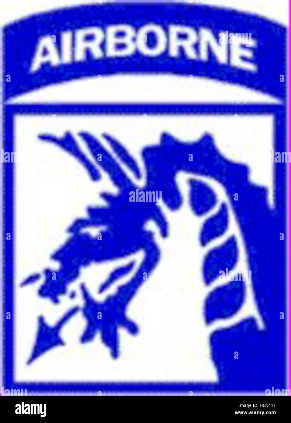 The XVIII Airborne Corps patch represents the unit insignia worn by U.S ...