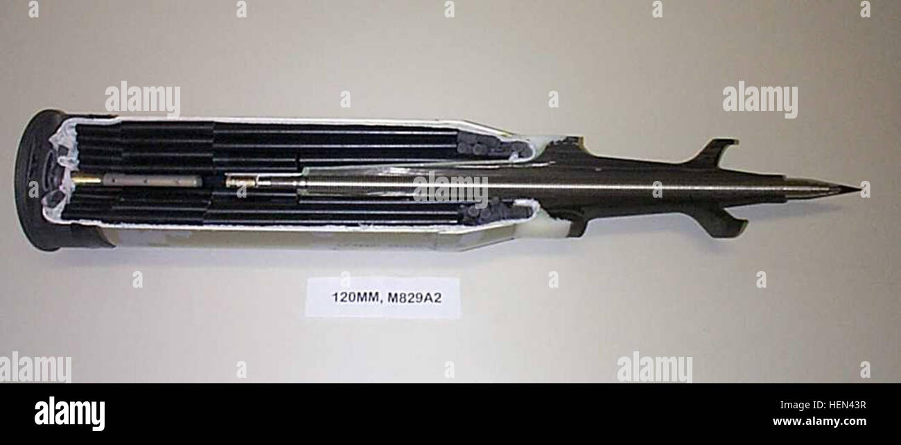 120mm M829A2 APFSDS-T Stock Photo - Alamy